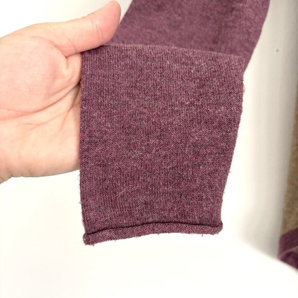 Smartwool Long Sleeve Colorblock Sweater in Argyle Purple Shadow Pine Tan Sz Med - Picture 7 of 10